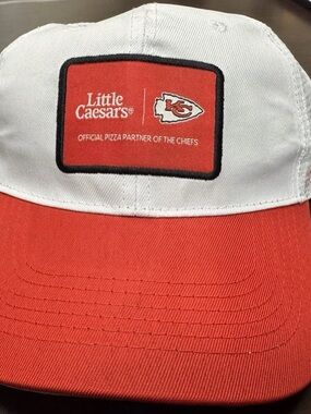 Little Caesars x Kansas City Chiefs Two-Tone Red and White Baseball Cap